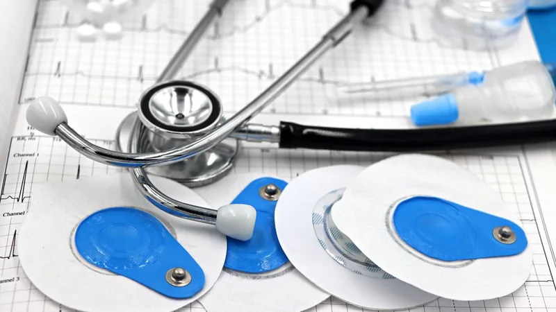 Strumenti su un tracciato ECG; immagine illustrativa, non un dispositivo impiantabile